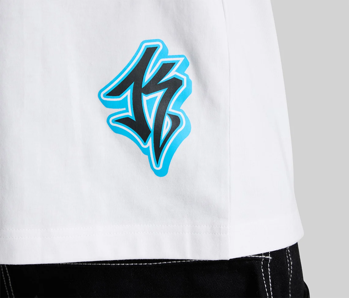 GRAFFITI LOGO GRAPHIC TEE - WHITE - Image 5