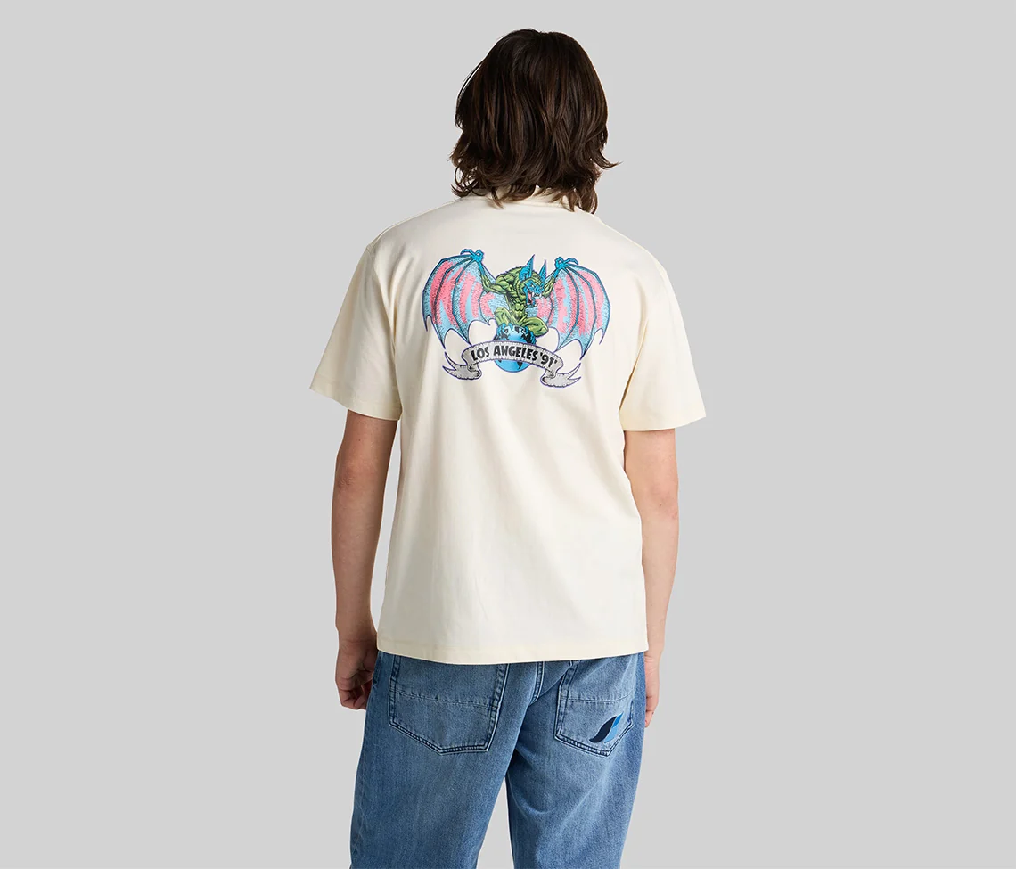 BATWEAR REVERSE NECK GRAPHIC TEE - NATURAL - Image 2