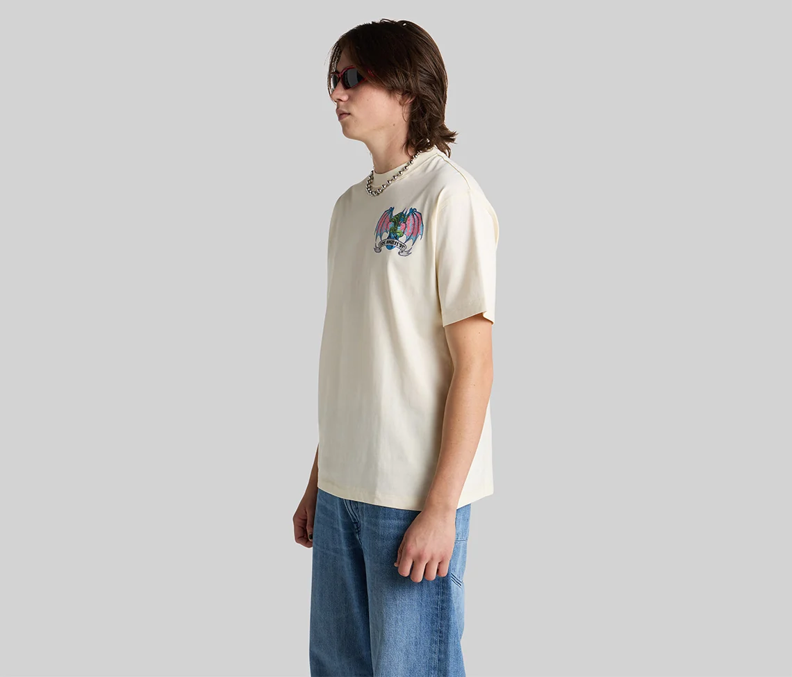 BATWEAR REVERSE NECK GRAPHIC TEE - NATURAL - Image 3