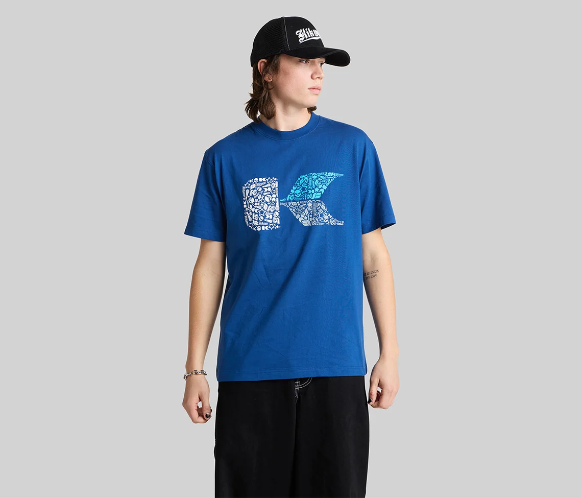 K SCRAMBLE GRAPHIC TEE - OCEAN