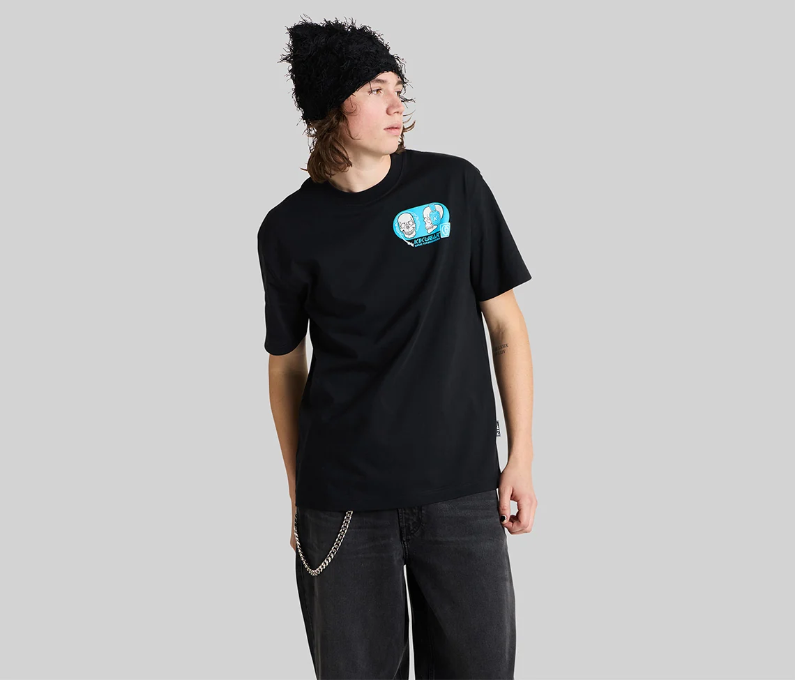 DJ GLOW GRAPHIC TEE - BLACK
