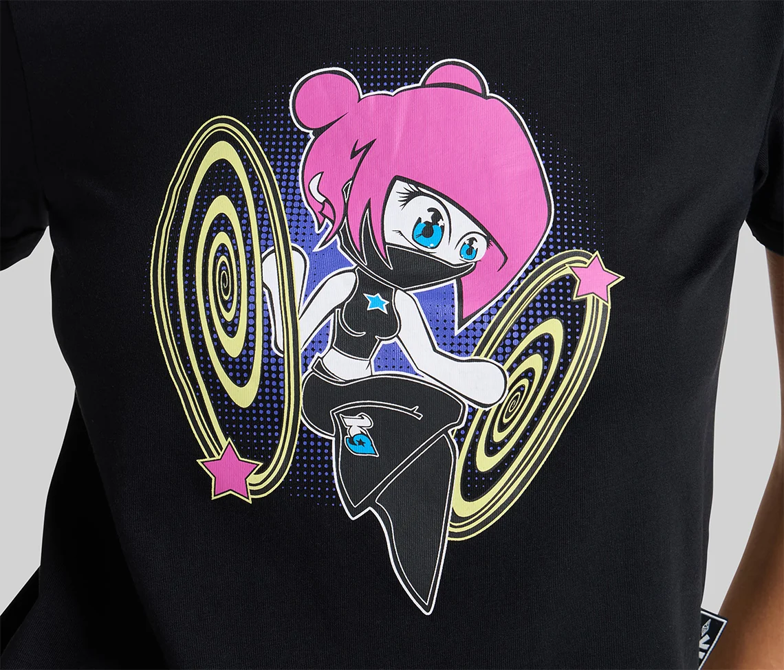 DOUBLE GLOW GRAPHIC TEE - BLACK - Image 4