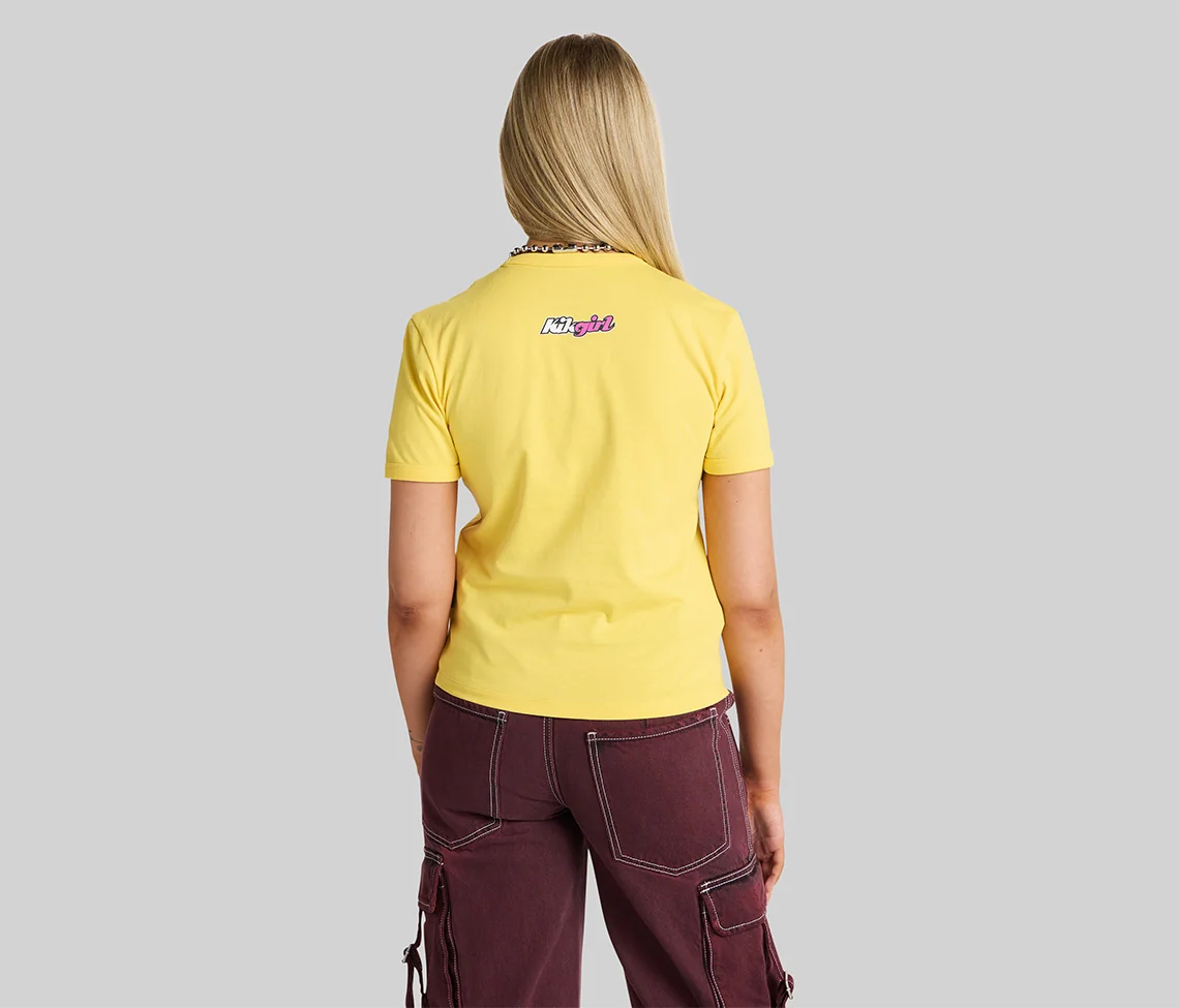 DOUBLE GLOW GRAPHIC TEE - YELLOW - Image 2