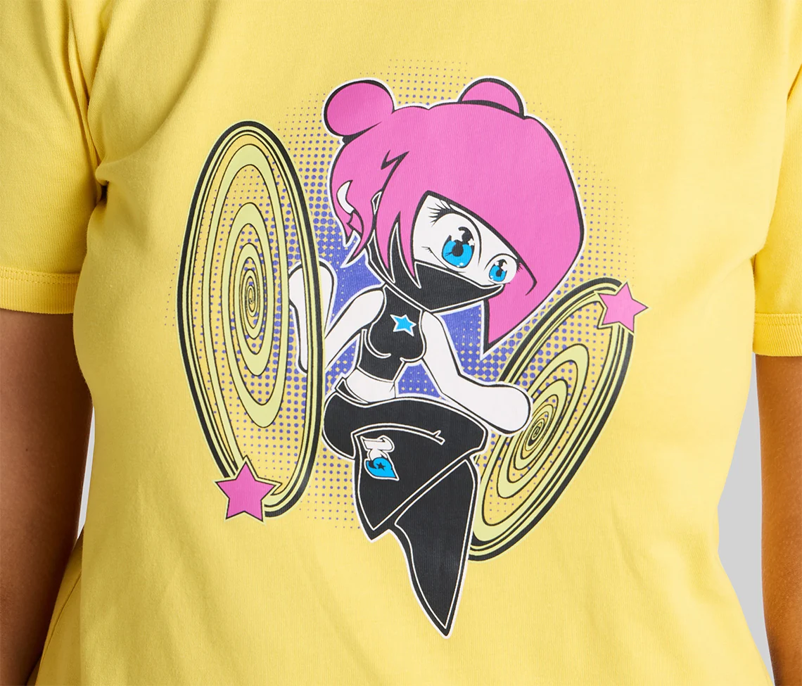 DOUBLE GLOW GRAPHIC TEE - YELLOW - Image 4