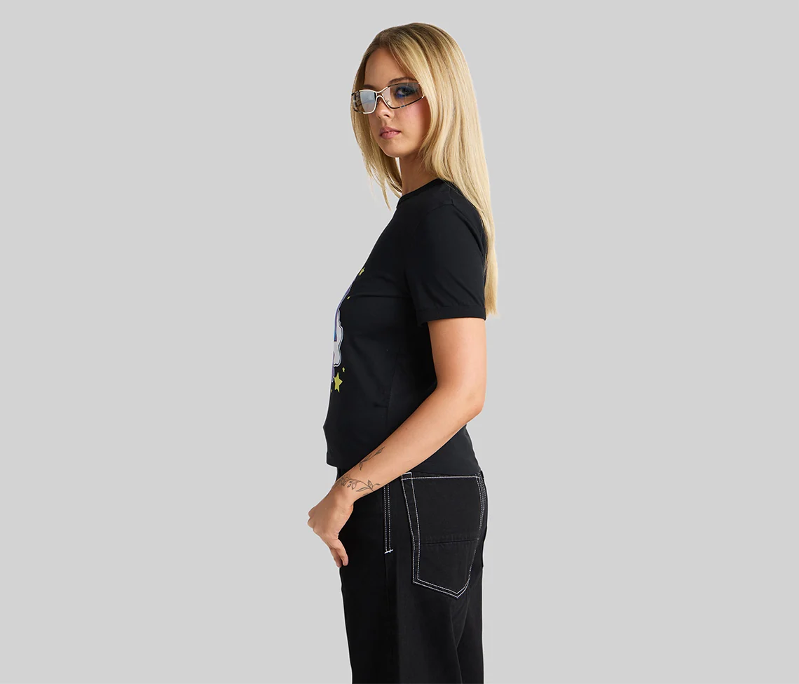 KIK MICROPHONE GRAPHIC TEE - BLACK - Image 3