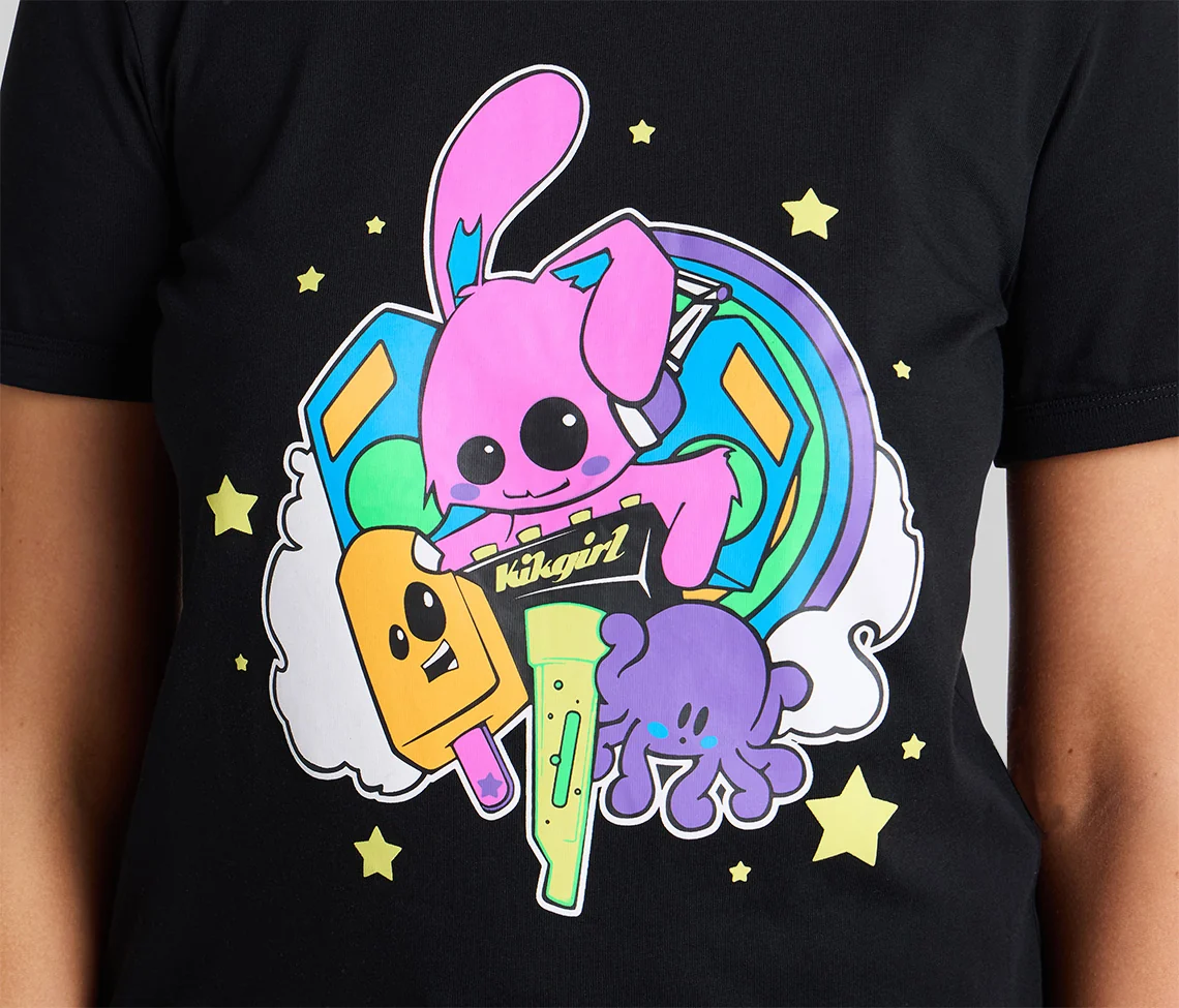 KIK MICROPHONE GRAPHIC TEE - BLACK - Image 4