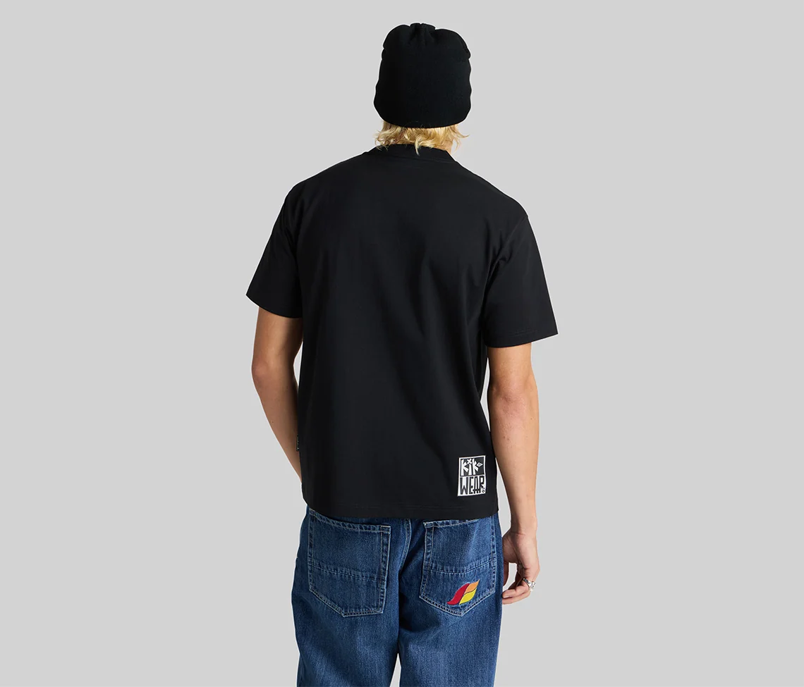 KIKWEAR PEACE GRAPHIC TEE - BLACK - Image 2
