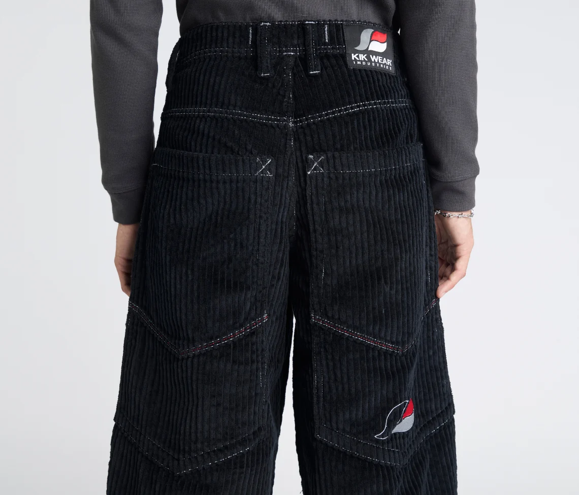 SUPREME KORDZ 26" 3-WALE CORDUROY BLACK - Image 4
