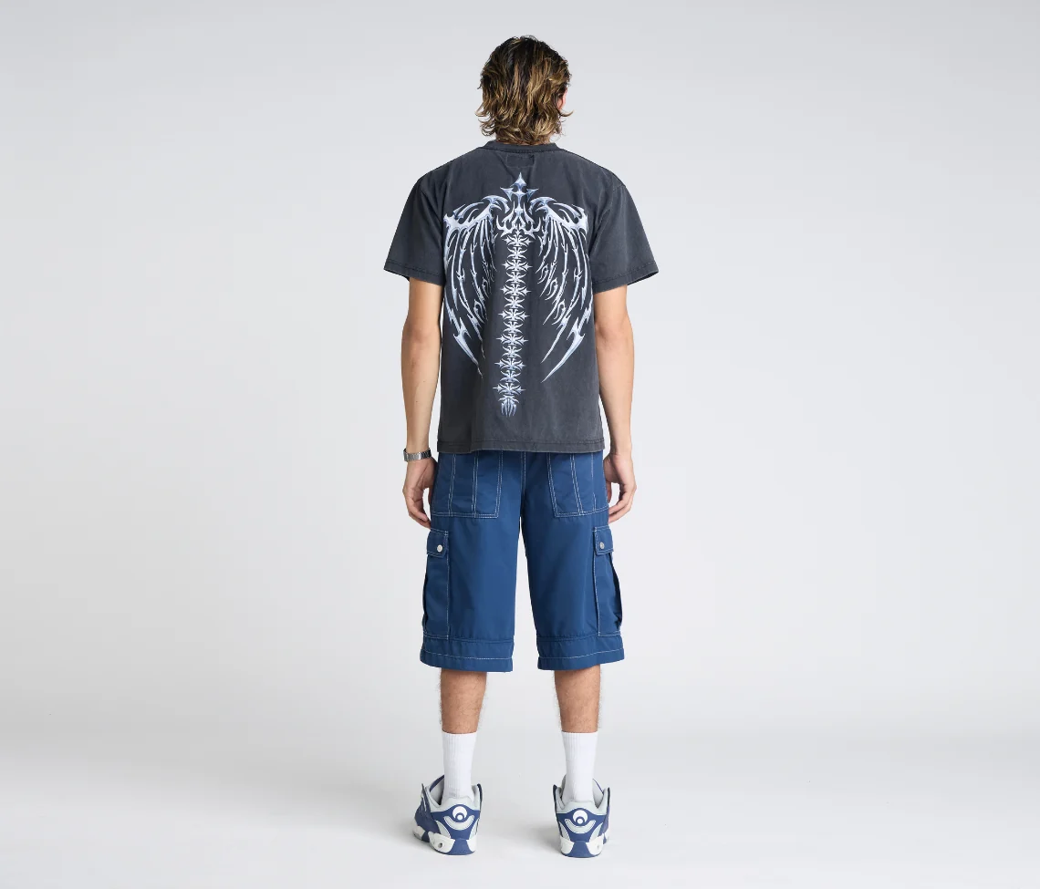 HYDRO CHILL MICROSUEDE CARGO SHORT 15" INSEAM NAVY - Image 2