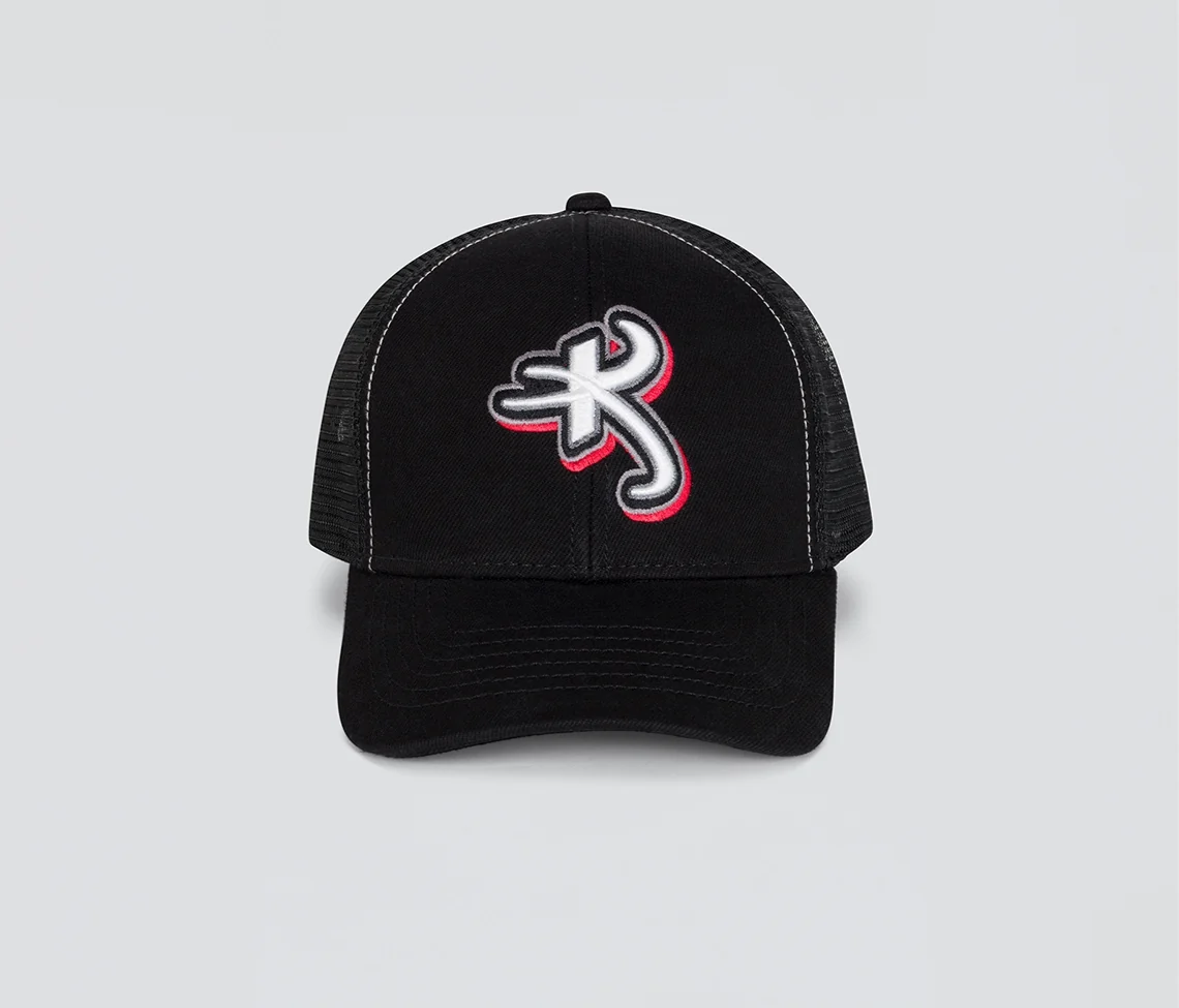 ASTRO K DENIM TRUCKER CAP BLACK