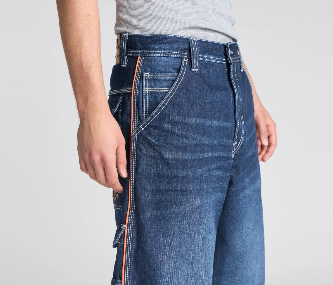 KIKWEAR X FLAMEHEAD CARPENTER 22" AZUL DARK WASH - Image 11