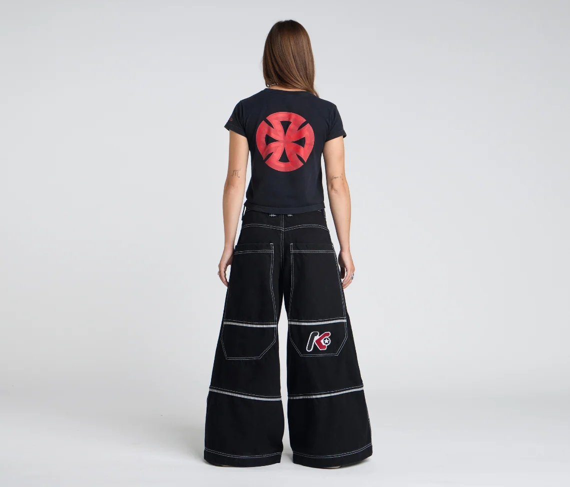 W REFLEKTOR 36" WIDE LEG SUPER BLACK RINSE