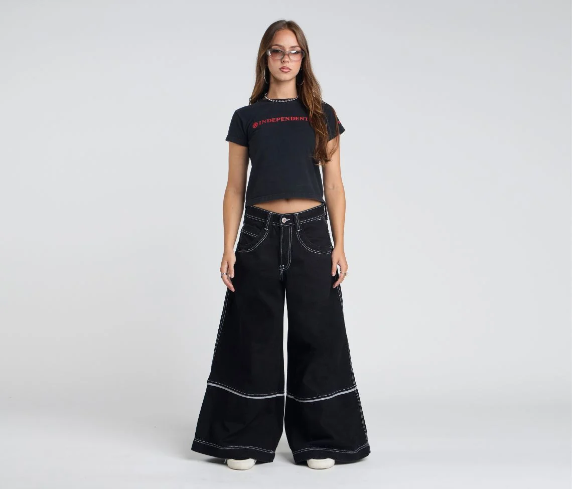 W REFLEKTOR 36" WIDE LEG SUPER BLACK RINSE - Image 2