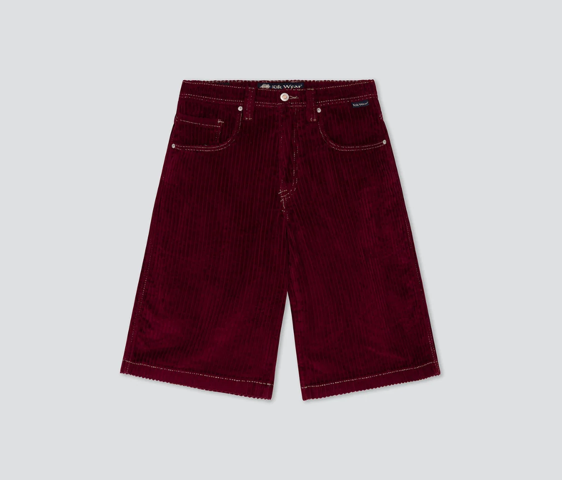 GRAFFITI CORDUROY SHORT 15" INSEAM BURGUNDY - Image 2