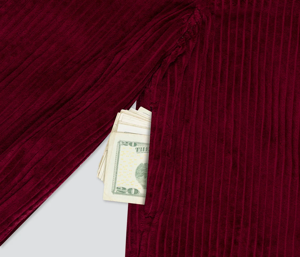 GRAFFITI CORDUROY SHORT 15" INSEAM BURGUNDY - Image 3