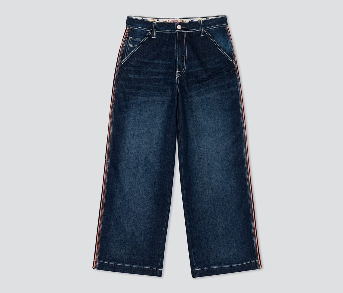 KIKWEAR X FLAMEHEAD CARPENTER 22" AZUL DARK WASH - Image 14