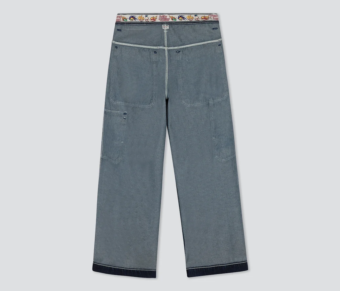 KIKWEAR X FLAMEHEAD CARPENTER 22" AZUL DARK WASH - Image 16