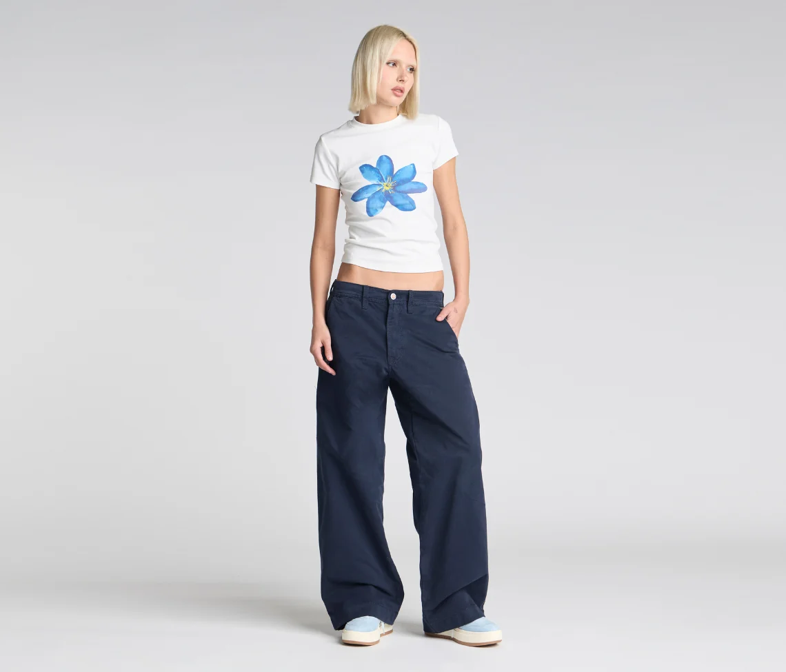 W OLD SKOOL 24" NAVY CHINO - Image 2
