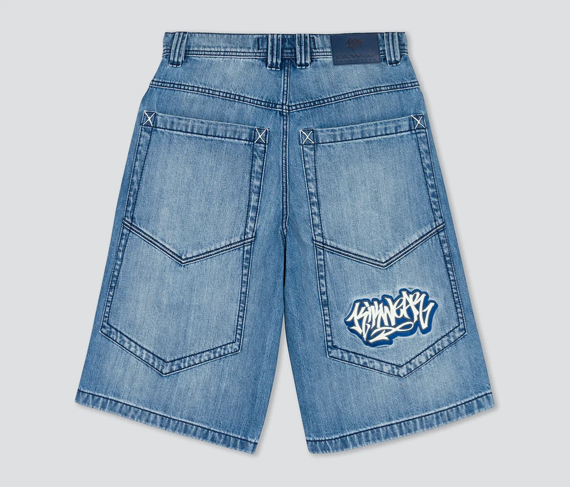 W SUPREME GRAFFITI JORT 15" 90s MEDIUM WASH - Image 11