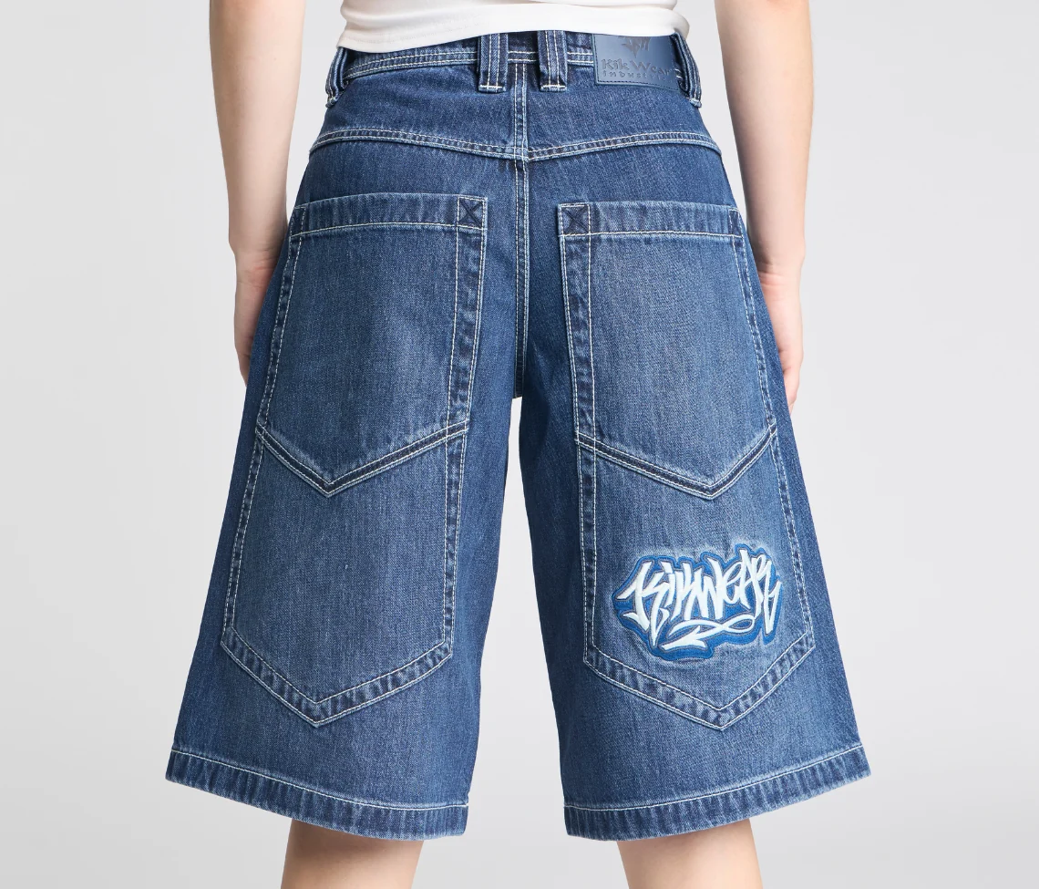 W SUPREME GRAFFITI JORT 15" AZUL DARK WASH - Image 5